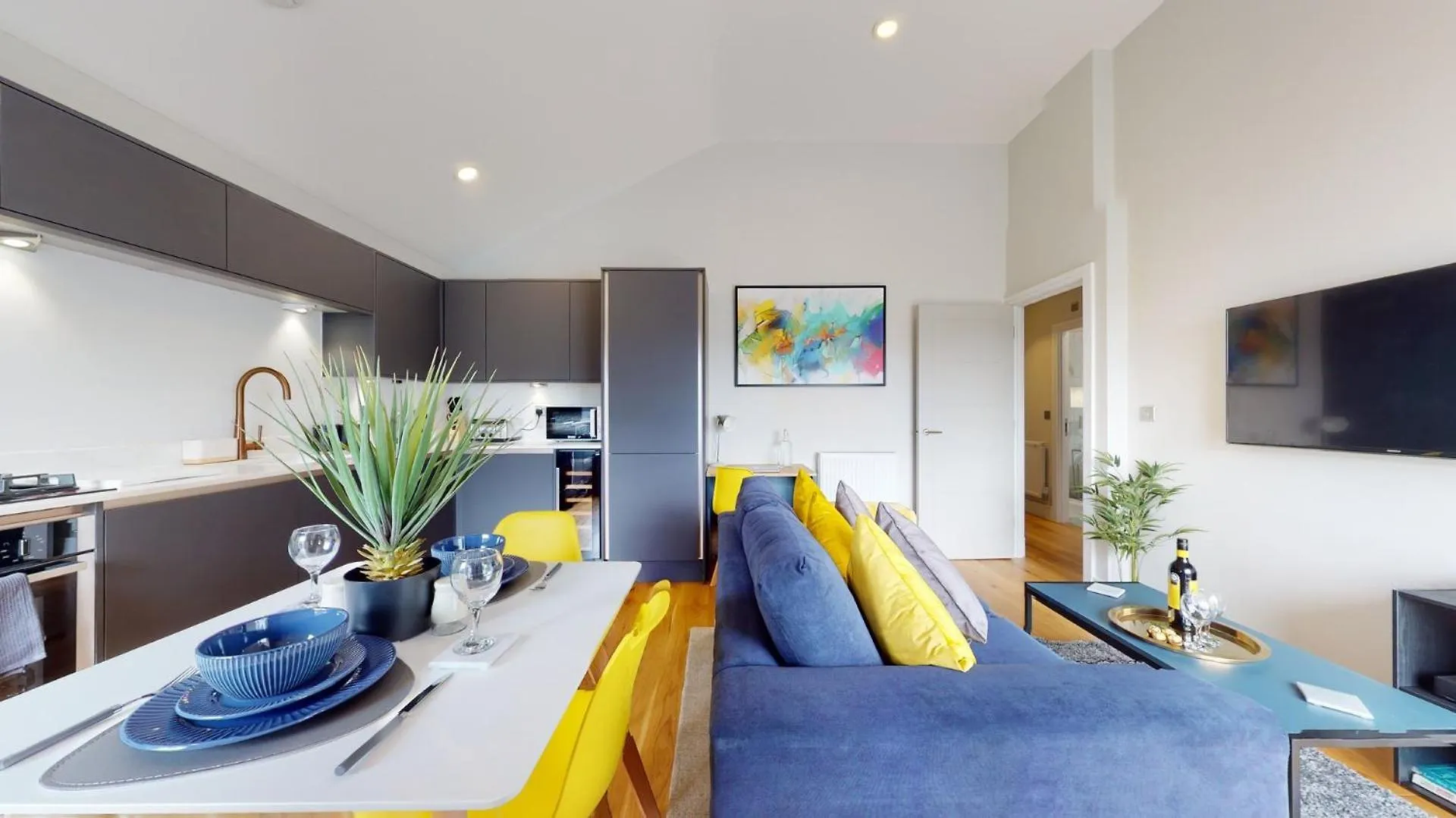 Chic 1Br Flat, Prime Cardiff Location 아파트 0*,  영국